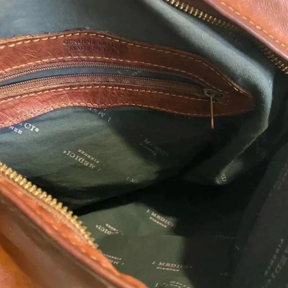 I Medici brown distressed leather shoulder bag - Picture 12 of 14